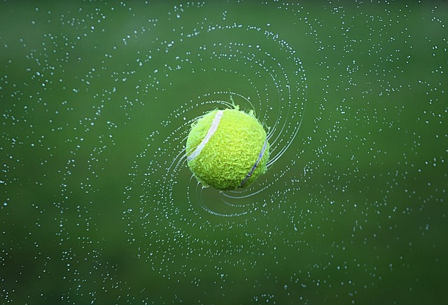 mokrý tenisový míč